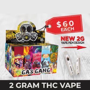 Gas gang 2 gram vape pen disposable rechargable